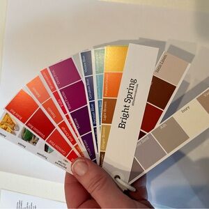 Bright Spring / Clear Spring Color Swatch Fan for Personal Color Season Analysis